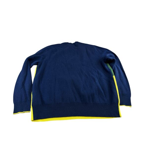 Bonobos XL Men’s Golf Mushroom Sweater Blue Yellow Wool Alpaca Blend Pullover - Picture 6 of 10